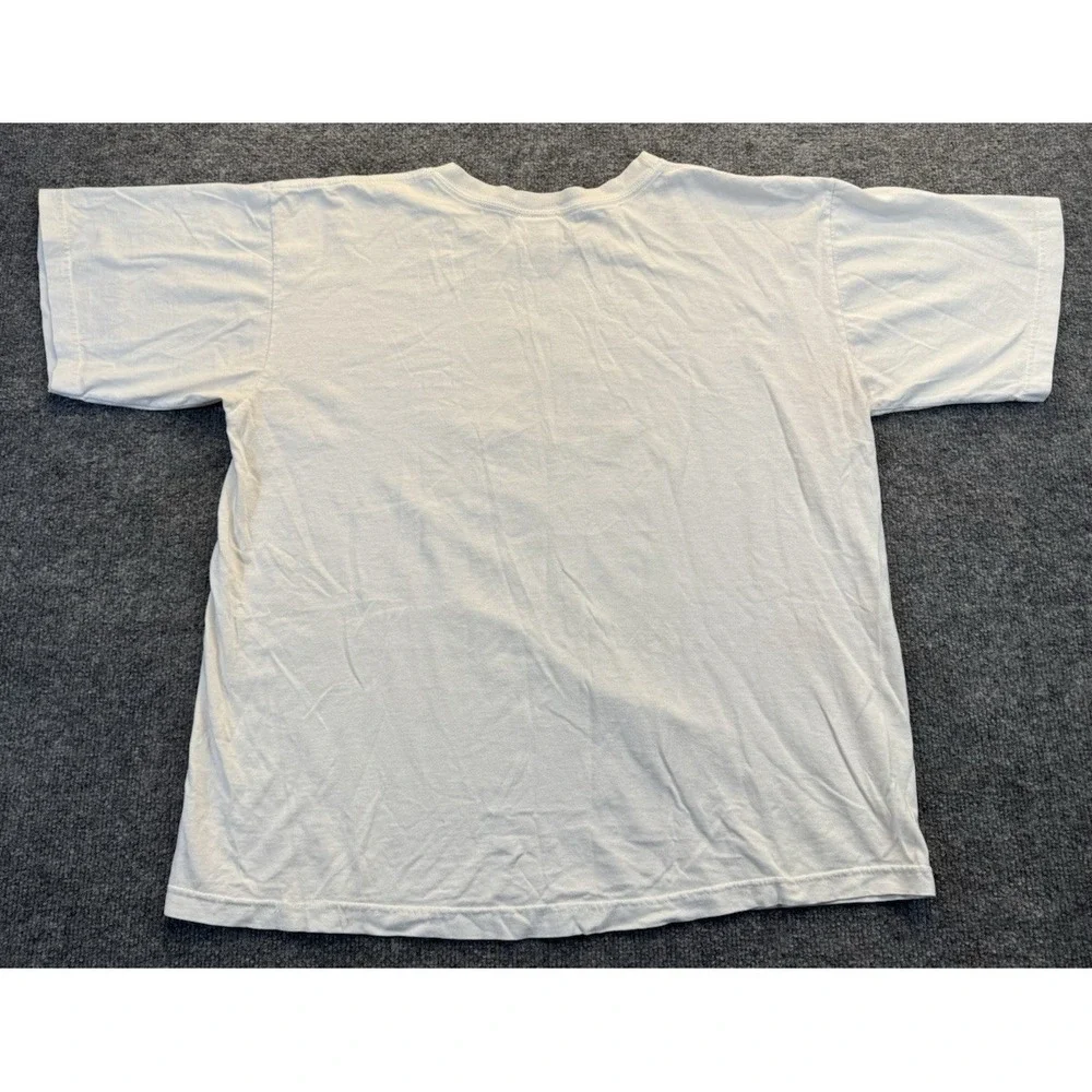 Adidas USA Flag Logo Graphic T-Shirt White Men's Large Patriotic Cotton Tee